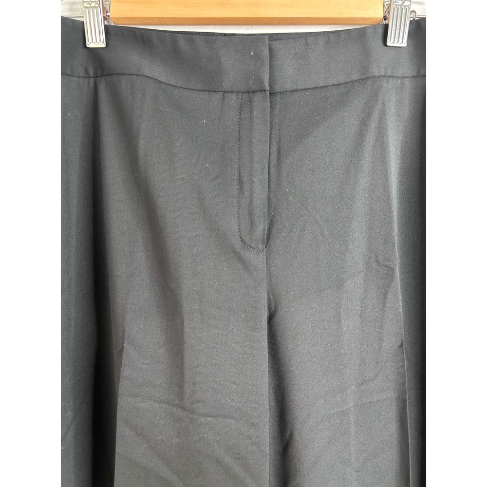 Lafayette 148 Black Virgin Wool Blend Straight Leg Dress Pants 14 Career Luxury - Picture 2 of 10